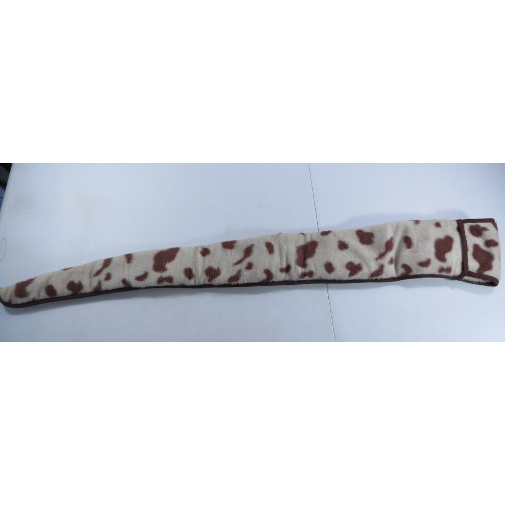 Vintage Cow Print Fleece Purple Satin Lined Rifle Shotgun Sock Case Bag 52"